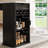 Counter Height Dining Table With Storage, Rectangular Bar Table With Drawer And Wine Rack-311840436-308683686