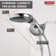 Hydrorain 5 Spray Dual Shower Head and Handheld Shower with Lumicoat and H2Okinetic 1.75 GPM