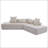 Modern 4-Seater Sectional Couch with four pillows-1415024654