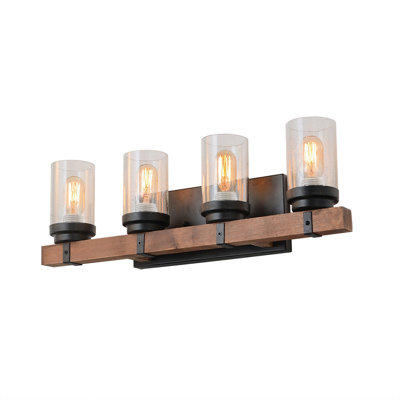Éclairage pour salle de bain 4 lumières Nallani Rustic