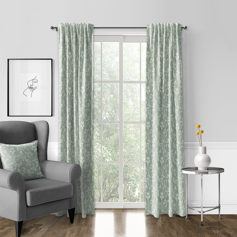 Zohra Cotton Blend Curtain, 50" W x 84" L