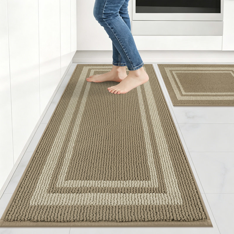 Tapis anti-fatigue Caylon, Beige, Rectangle 1 pi 8 po x 2 pi 6 po + 1 pi 8 po x 4 pi