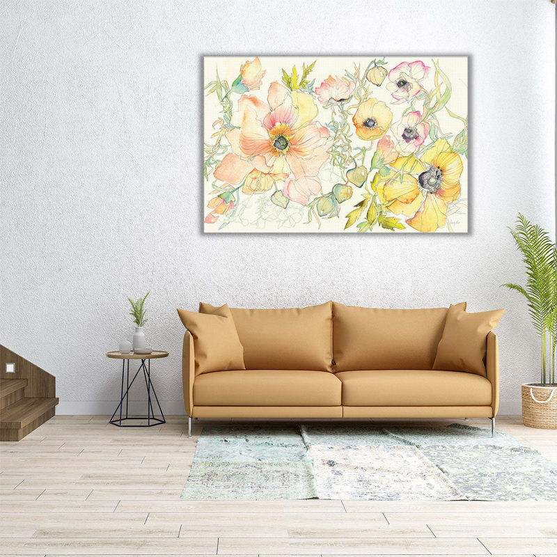 «Pastel Garden II», reproduction d'art sur toile, H 12 po x l 18 po