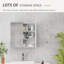 Mintu Wall Mounted Bathroom Storage Cupboard W/ Mirror and Shelf, White