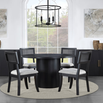Fiammetta Oak Wood Dining Set