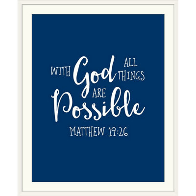 " Matthew 19:26 - Scripture Art "