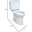 Toilette allongée deux pièces TOTO Drake 1,6 (siège non inclus)-68662279