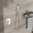 Dual Shower Head In - 10 Inch Ceiling Mount With Rainfall And Handheld Shower, Swivel Feature For Convenience Heads Handheld, Function Convenient Showering-121245158