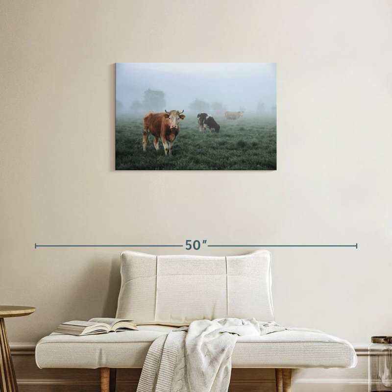 Vaches brumeuses, H 20 po x l 30 po
