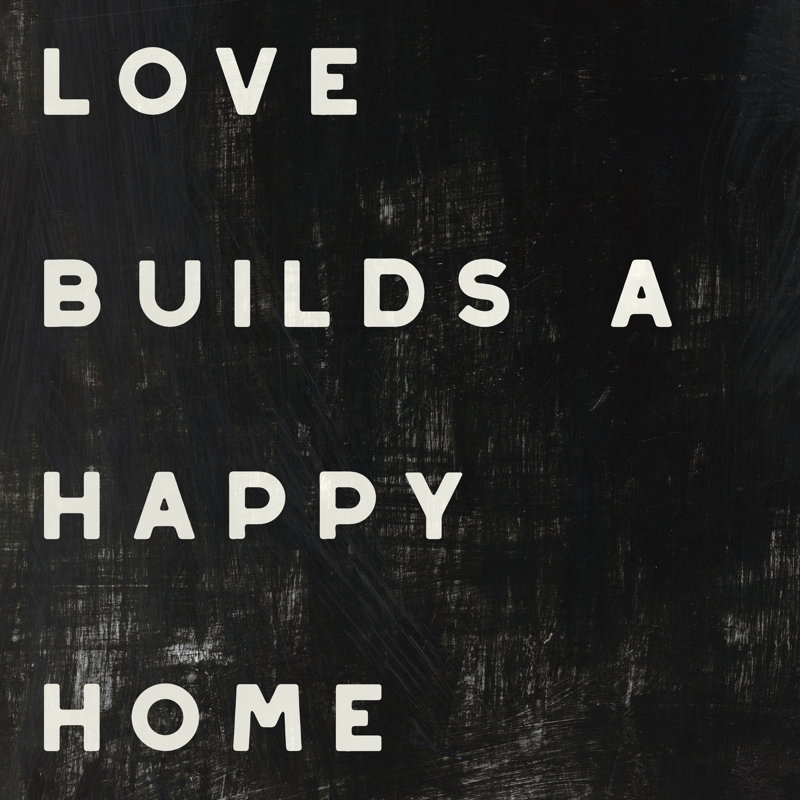 «Lovely Home I» par Wild Apple Portfolio - art textuel sur toile tendue, H 20 po x l 20 po x P 1,25 po