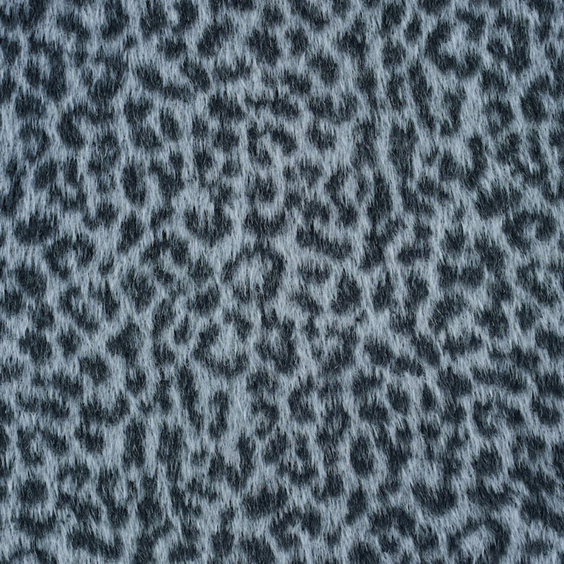 Lilya Leopard Fabric, Gray/ Black