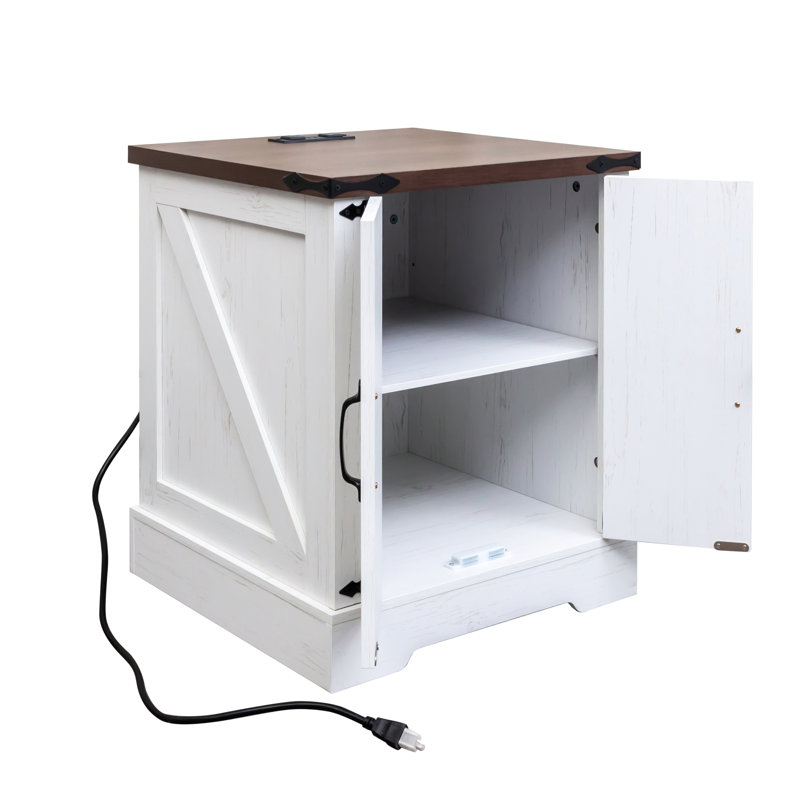 Table d'appoint Rustic, Blanc