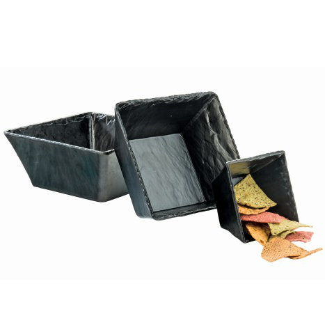 Faux Slate 9.5" Square Melamine Bowl