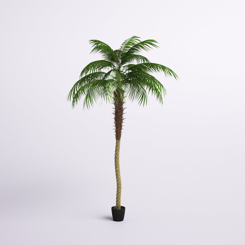 8' Artificial Potted Phoenix Palm Tree.