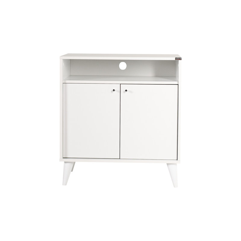 Armoire polyvalente moderne 28,7 x 31,1 x 16,5 po, diamant et blanc | 100% panneau de particules enduit de mélamine, épaisseur: 0,6 pouce | Solution de rangement élégante pour la maison ou le bureau, design durable et fonctionnel