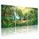 Tropical Yoga Art, ensemble de 3 reproductions d'art sur toile tendue sur toile pour salon, chambre à coucher, décoration intérieure