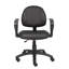 Fauteuil de posture pivotant Wen, accoudoirs bouclés, siège en cascade noir