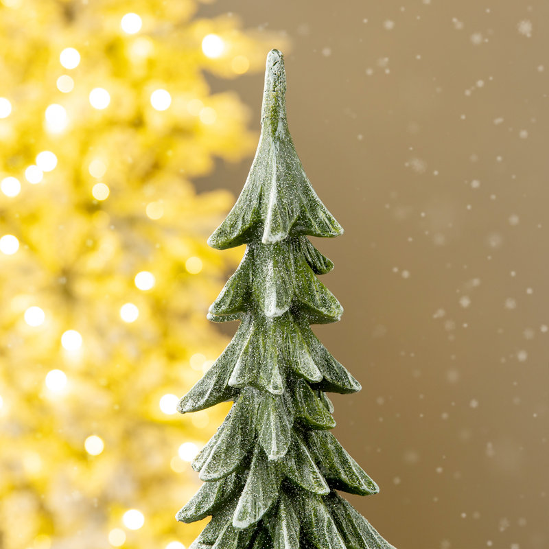 Arbre de Noël en résine 14,75 "H, Vert