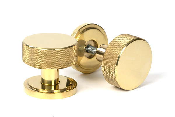 Brompton Interior Mortise Knobset, Polished Brass