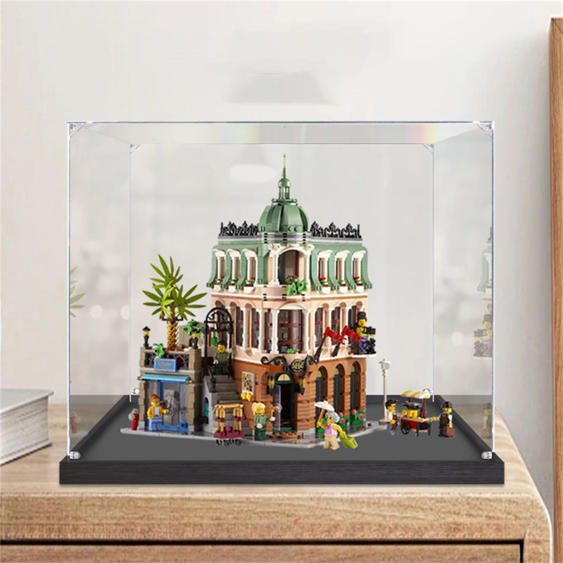 Acrylic Display Box, Black/Clear, 13.78" H x 11.81" W x 11.81" D