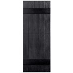 Two Batten, Five Board Closed Vinyl Shutters Pair