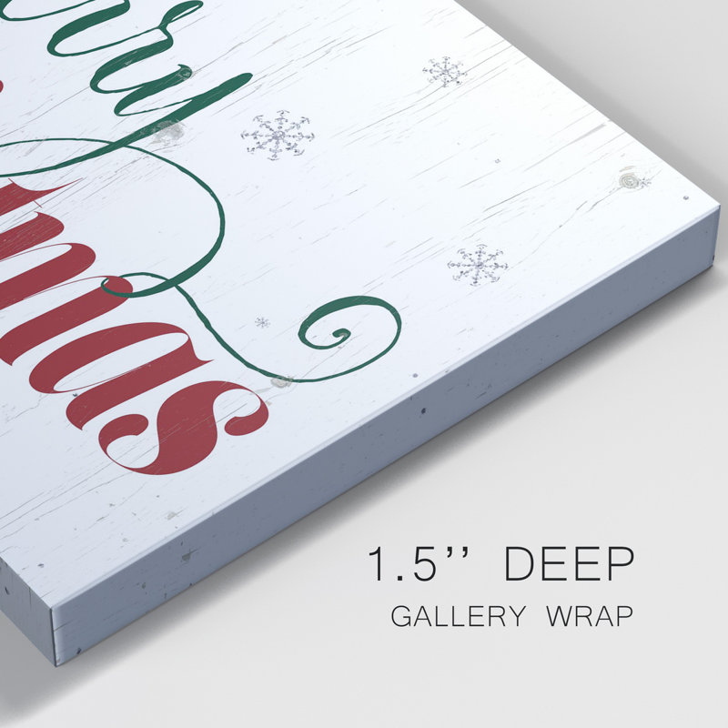 «Merry Christmas», art textuel sur toile tendue, H 48 po x l 32 po x P 1,5 po