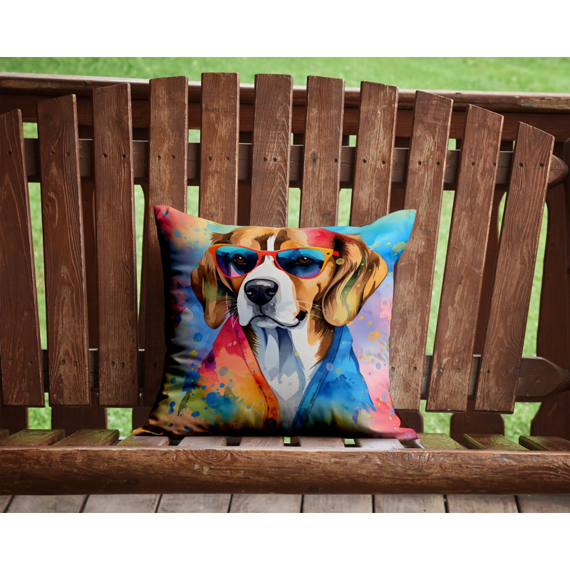 Coussin décoratif intérieur / extérieur en polyester Autre / Sans motif, 14 po x 14 po