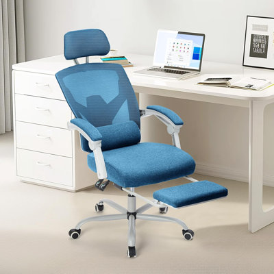 Office Computer Desk Chair, Ergonomic High-Back Mesh Rolling Work Swivel Chairs With Wheels, Comfortable Lumbar Support, Comfy Arms For Home, Bedroom, -  Inbox Zero, 1D7723F18AF2422D86ABAC03AD618FE6