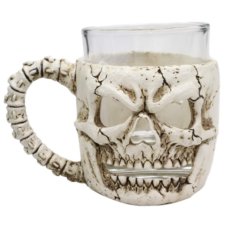Grande tasse à café mystérieuse grinning humain crâne Kuhns