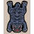 Midnight Blue Traditional Tattoo Tiger Accent Rug-74317594