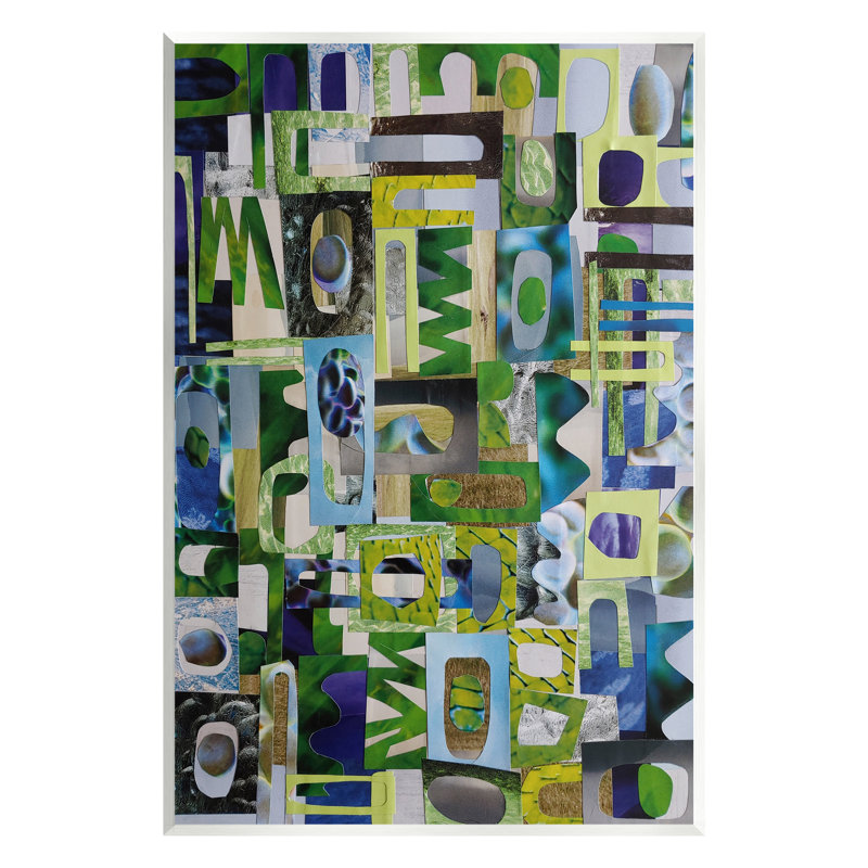 Golders - forme abstraite verte - peinture, H 19 po x l 13 po x P 0,5 po, Bois