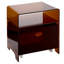 Table d'appoint Alan en acrylique, table de chevet sans assemblage avec tiroir amovible à roulettes-1315778041