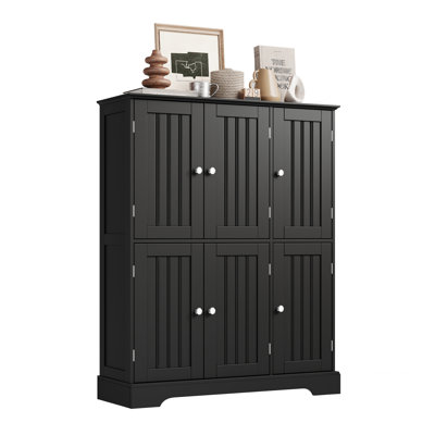 43.5"H Bathroom Storage Cabinet with 6 Doors