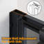 190*110*0.8cm, Safety Aluminum Framed Single-Sided Self-Cleaning Glass Shower Door with Side Panels, Black.