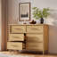 Commode avec 6 tiroirs et poignées dorées-2081860918
