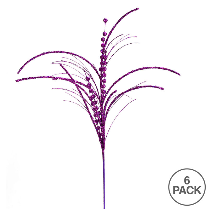 Vickerman 29" Glitter Harvest Aritificial Christma Plant, Purple