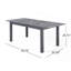 Table de salle à manger d'extérieur extensible en bois d'acacia, gris foncé-779674662