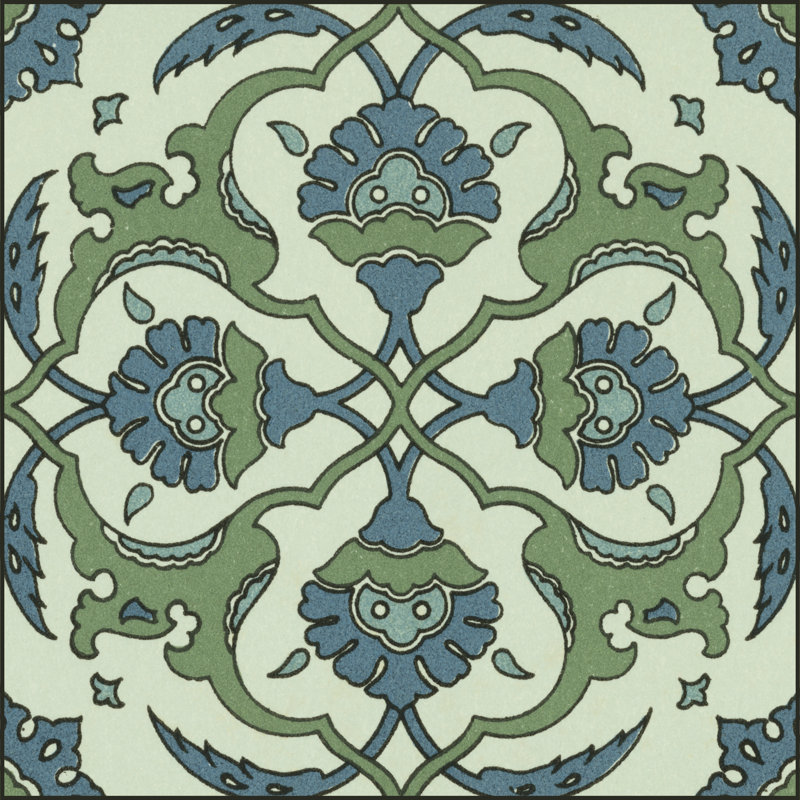 Mediterranean Tile II - Wrapped Canvas Print, 76cm H x 76cm W x 3.8cm D