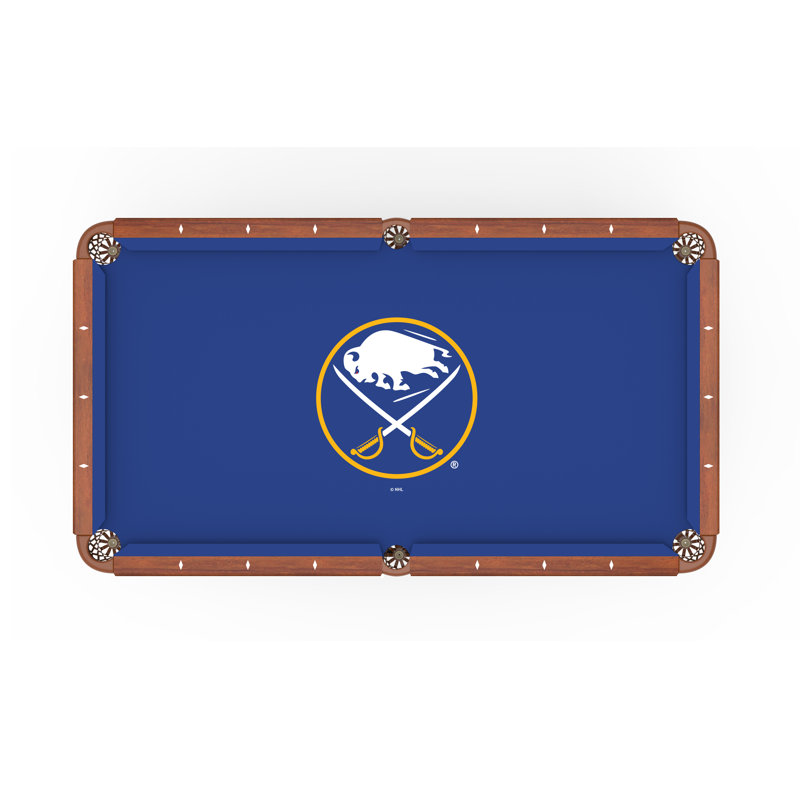 NHL Holland Bar Stool Pool Table Cloth, 108", Buffalo Sabres