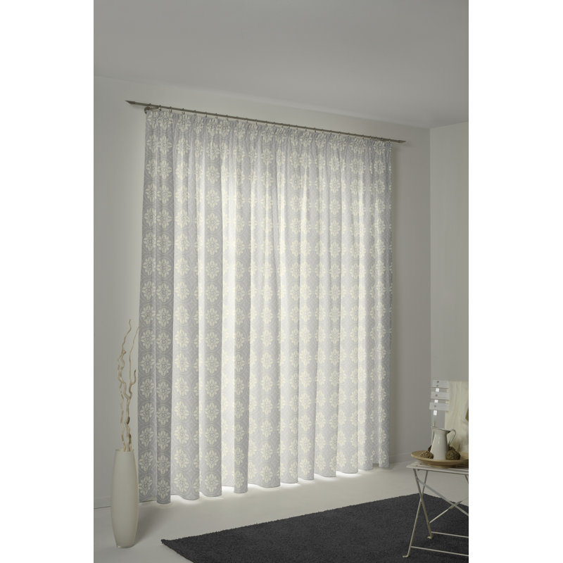 Heilwood Pencil Pleat Curtain, Light Grey, 145cm Width x 225cm Drop 