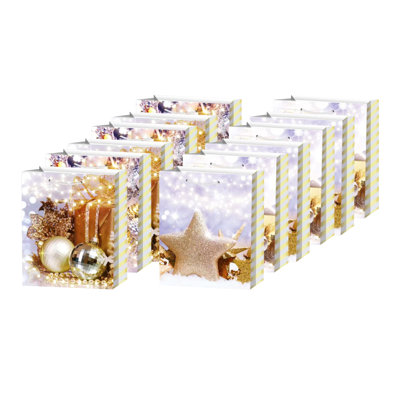 Christmas Gift Bags (Asstd) (Medium) - Set Of 12