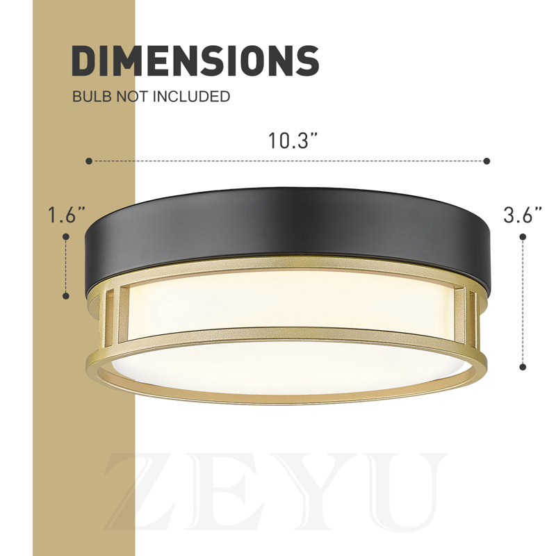 Moderne 10 pouces plafonnier encastré blanc verre givré