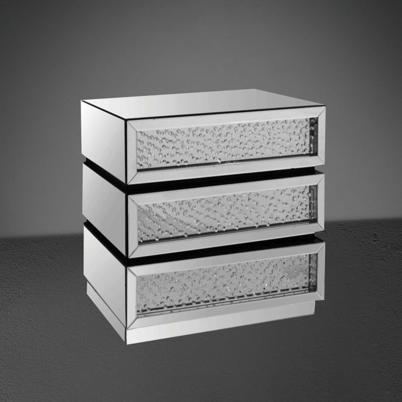 Console miroir et faux cristaux