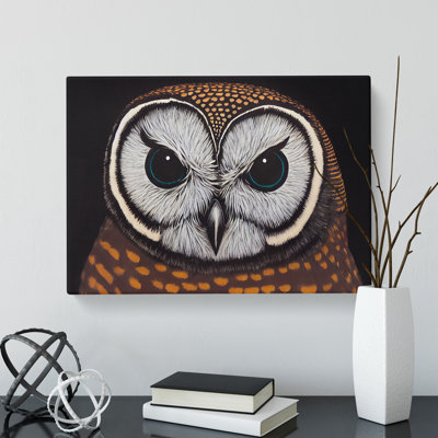 Ingenious Owl - Wrapped Canvas