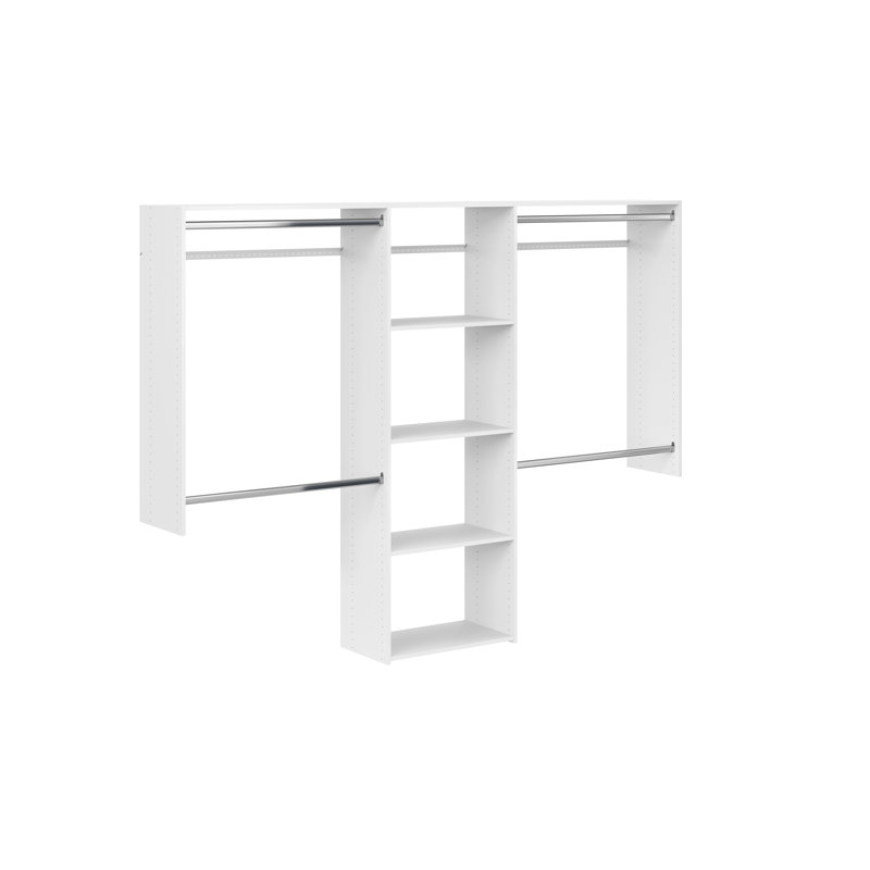 Jax 48" W - 96" W Closet System Kit, White