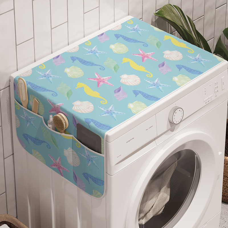 Paquet de 2 boîtes de rangement bleu pâle et multicolores 47 po x 18,5 po East Urban Home