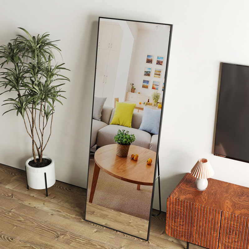 Aluminum Alloy Metal Frame Wall-Mounted Full-Length Mirror, Bathroom Vanity Mirror, Bedroom Porch, Decorative Mirror, Clothing Store, Floor-To-Ceiling Mirror