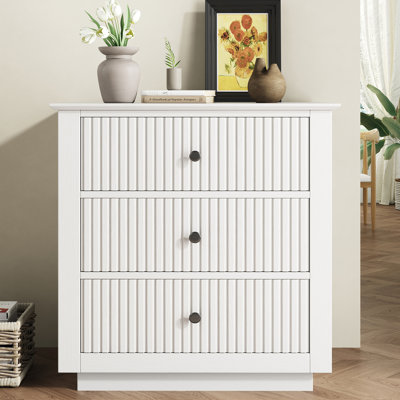 Commode 3 tiroirs l 24 po à 3 tiroirs avec prises intégrées