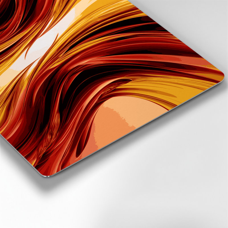 Gradient abstrait 2, art mural en métal brun, H 11 po x l 14 po