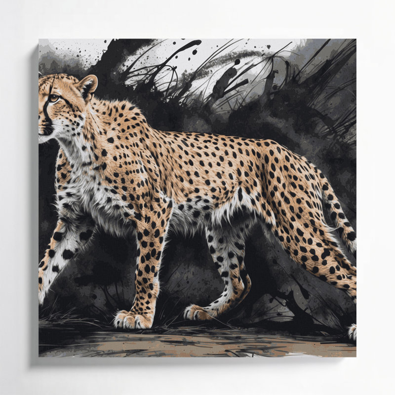 Art mural sur toile, "Big Cats", H 16 po x l 16 po